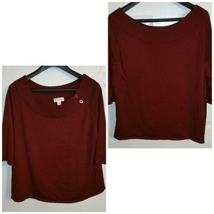 C.J. Banks women's sweater scoop neck red Size 3X